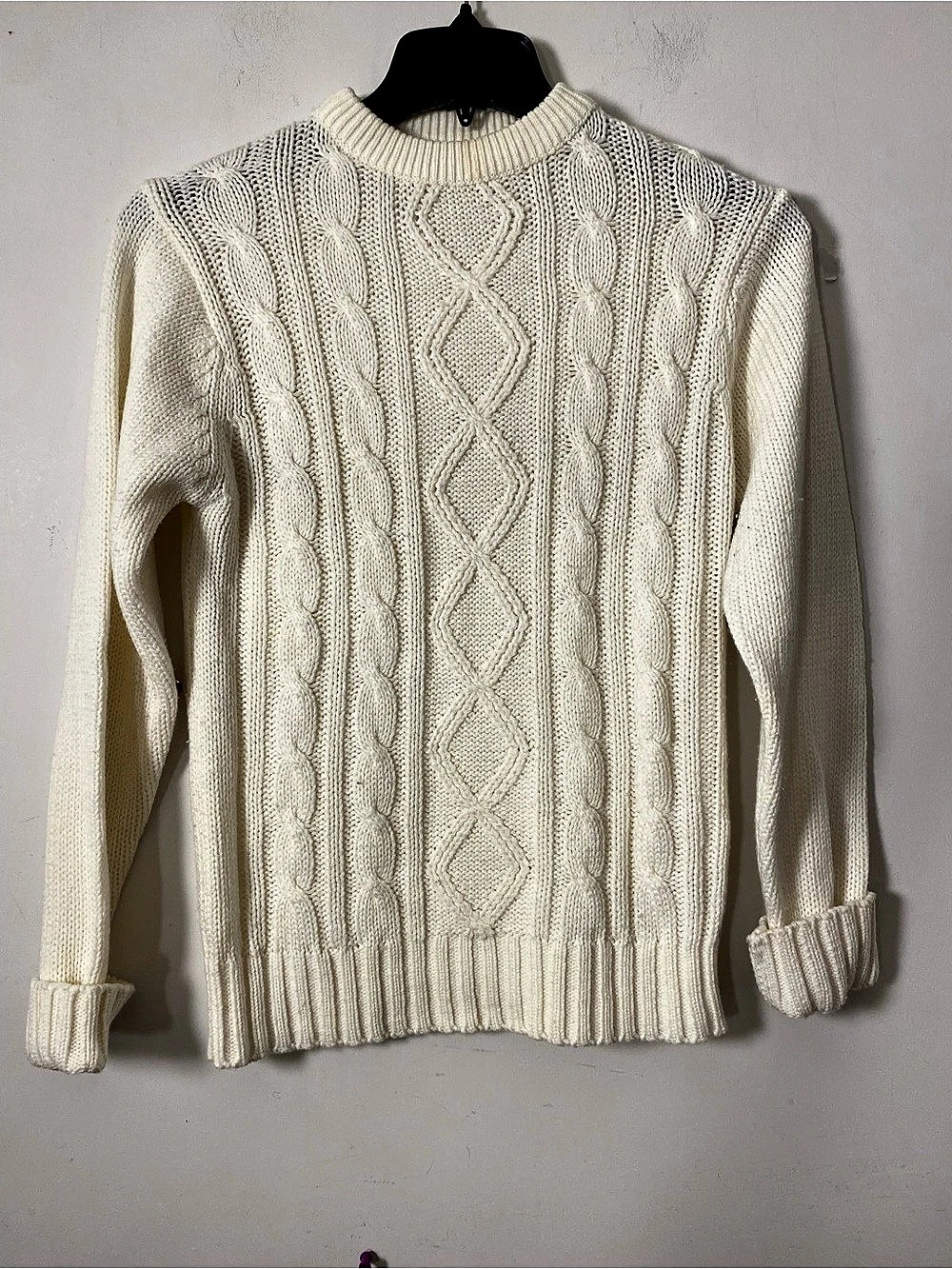 Sears Cable Knit Crewneck Sweater Size 36 Like New